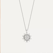 Scale Pırlanta Taşlı Beyaz Altın Kolye