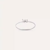 Micra 0.10 CT Baget Pırlanta Taşlı Beyaz Altın Yüzük