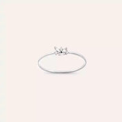 Seed 0.10 CT Baget Pırlanta Taşlı Beyaz Altın Yüzük