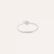 Seed 0.11 CT Baget Pırlanta Taşlı Beyaz Altın Yüzük