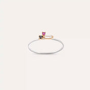 Micra 0.13 CT Multicolor Safir ve Siyah Pırlanta Taşlı Yüzük