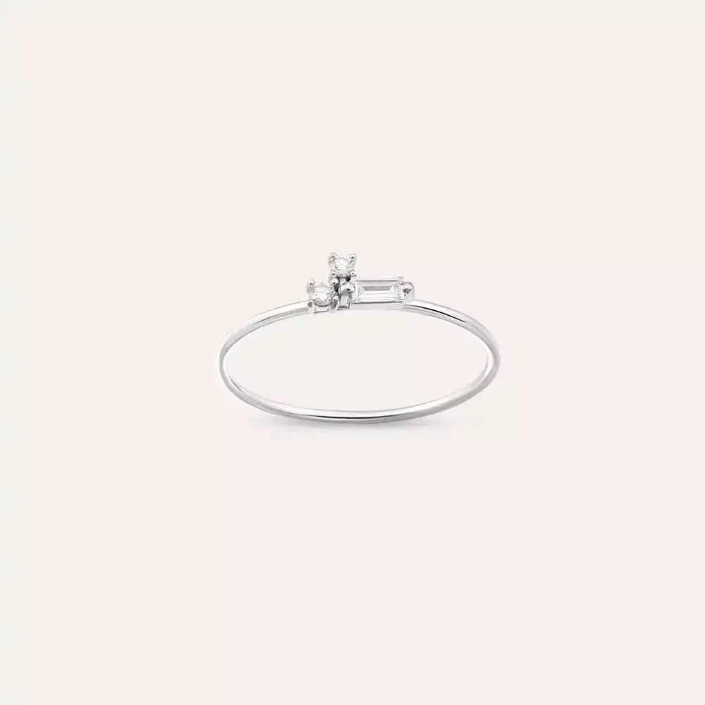 Seed 0.13 CT Pırlanta Taşlı Beyaz Altın Yüzük