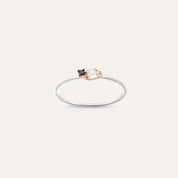 Micra 0.14 CT Siyah Pırlanta ve Baget Pırlanta Taşlı Yüzük