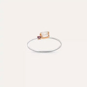 Seed 0.17 CT Purple Safir ve Baget Pırlanta Taşlı Yüzük