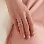 Seed 0.17 CT Siyah Pırlanta ve Baget Pırlanta Taşlı Yüzük