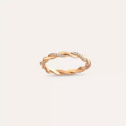 Seren Pırlanta Taşlı Rose Altın Sarmal Yüzük