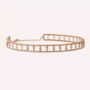 Shay Baget Kesim Pırlanta Taşlı Rose Altın Chooker/Kolye