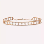 Shay Baget Kesim Pırlanta Taşlı Rose Altın Chooker/Kolye