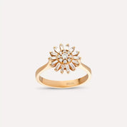 Shiny 0.49 CT Pırlanta Taşlı Rose Altın Yüzük