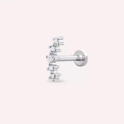 Shyne Pırlanta Taşlı Beyaz Altın Piercing