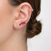 Shyne Pırlanta Taşlı Rose Altın Piercing