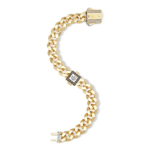 Siyah Kare Greek 9Mm Bileklik Charm