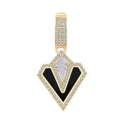 Siyah Mine Taşlı Üçgen Charm