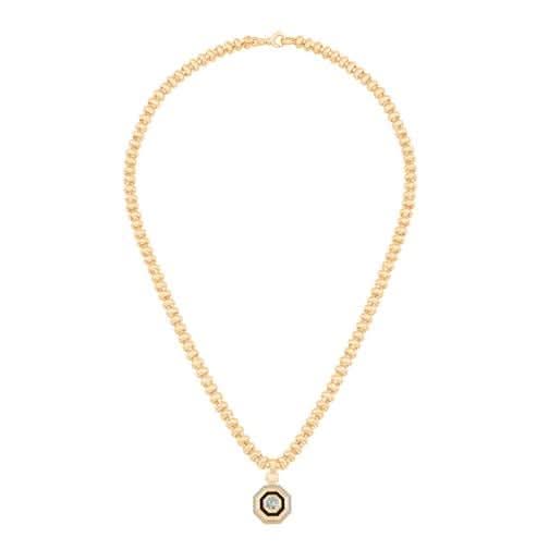 Siyah Mineli Tasarım Kolye