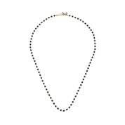 Siyah Top Top Altın Kolye