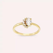 Sofia 0.59 CT Oval Kesim Pırlanta Taşlı Sarı Altın Yüzük