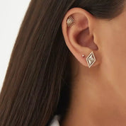 Solis Pırlanta Taşlı Rose Altın Piercing