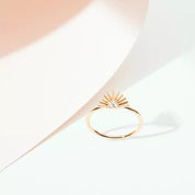 Solis Pırlanta Taşlı Rose Altın Yüzük