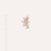 Sparkle Pırlanta Taşlı Rose Altın Tek Küpe