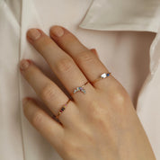 Spike 0.07 CT Multicolor Safir Taşlı Rose Altın Yüzük