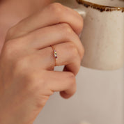 Spike 0.07 CT Multicolor Safir Taşlı Rose Altın Yüzük