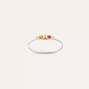 Spike 0.04 CT Multicolor Safir ve Pırlanta Taşlı Beyaz Altın Yüzük