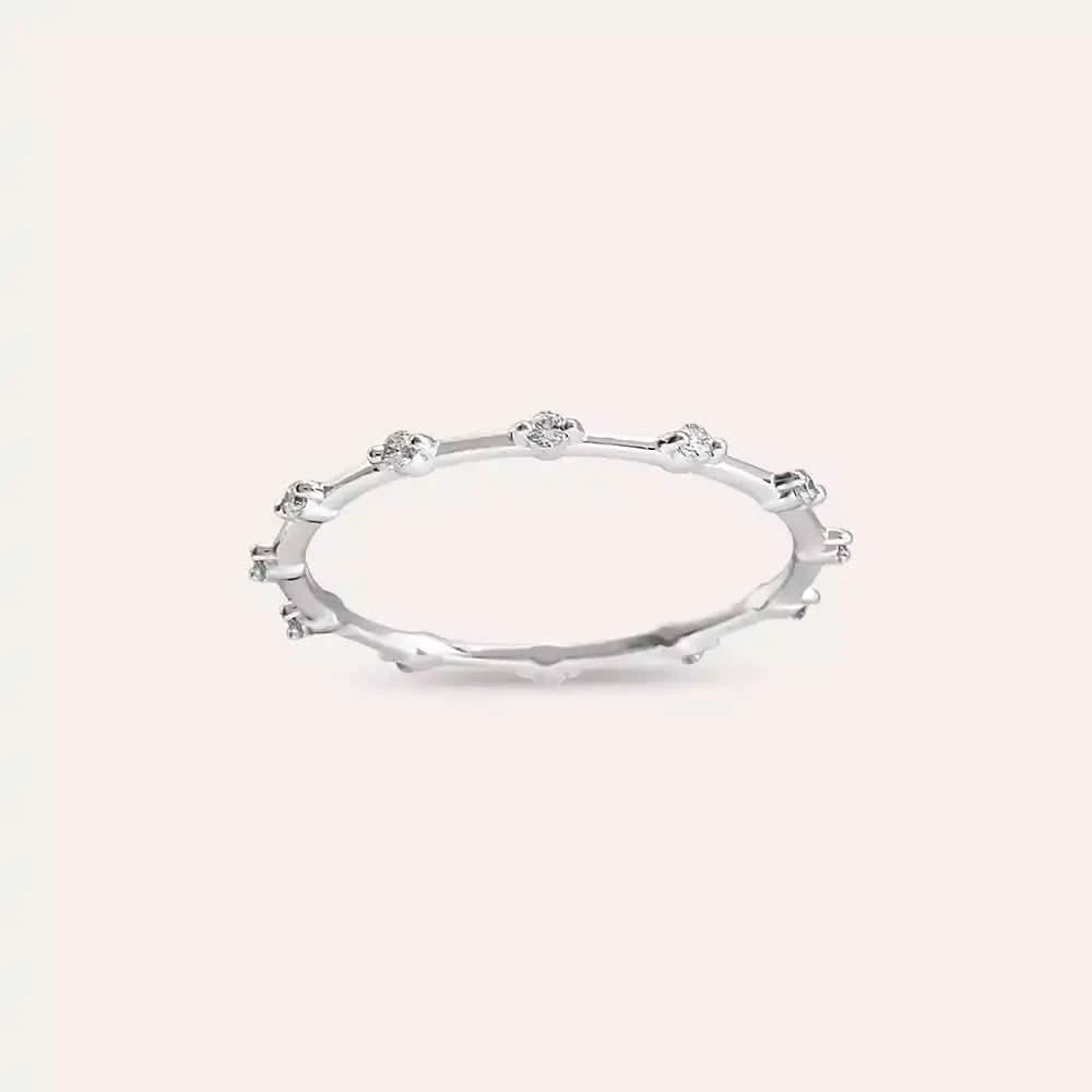 Sprit 0.07 CT Pırlanta Taşlı Beyaz Altın Yüzük