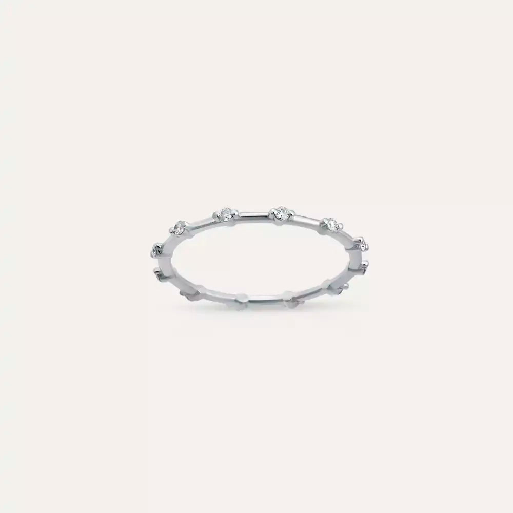 Twig 0.08 CT Pırlanta Taşlı Beyaz Altın Yüzük
