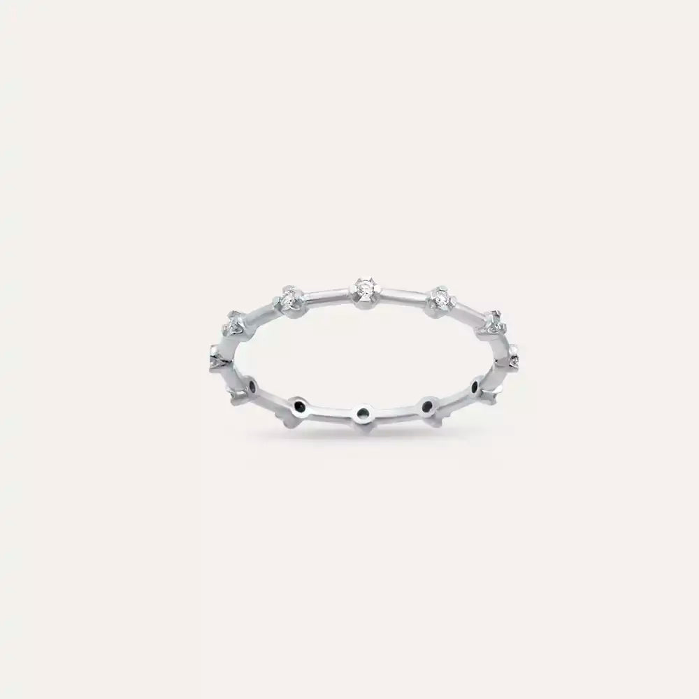Twig  0.12 CT Pırlanta Taşlı Beyaz Altın Yüzük