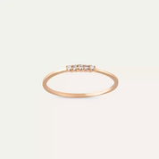 Stream Pırlanta Taşlı Rose Altın Yüzük