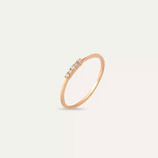 Stream Pırlanta Taşlı Rose Altın Yüzük