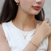 Vintage Tina Pırlanta & Beyaz Topaz Set