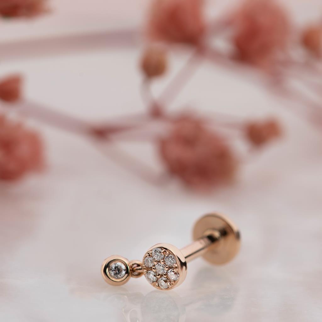 Stone Dangle Diamond Piercing