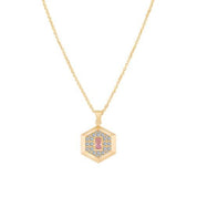 Taşlı Altıgen Kolye