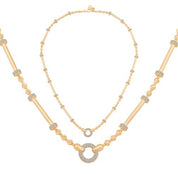 Taşlı Dorikalı Silindir Kolye