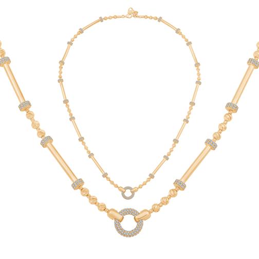 Taşlı Dorikalı Silindir Kolye