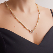 Taşlı Dorikalı Silindir Kolye