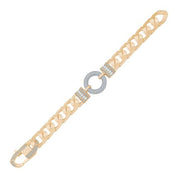 Taşlı Halka Zincir Altın Set