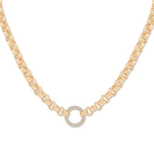 Taşlı Halka Zincir Kolye