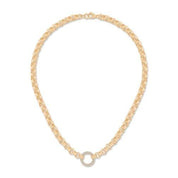 Taşlı Halka Zincir Kolye