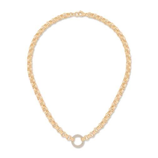 Taşlı Halka Zincir Kolye