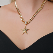 Taşlı Hareketli Yıldız Charm