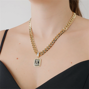 Taşlı Harf Kolye Ucu Charm