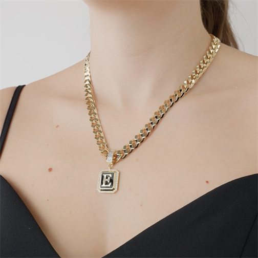 Taşlı Harf Kolye Ucu Charm