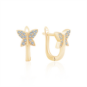 Taşlı Kelebek Çocuk Küpe