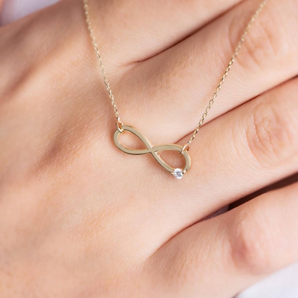 Stone Infinity Necklace