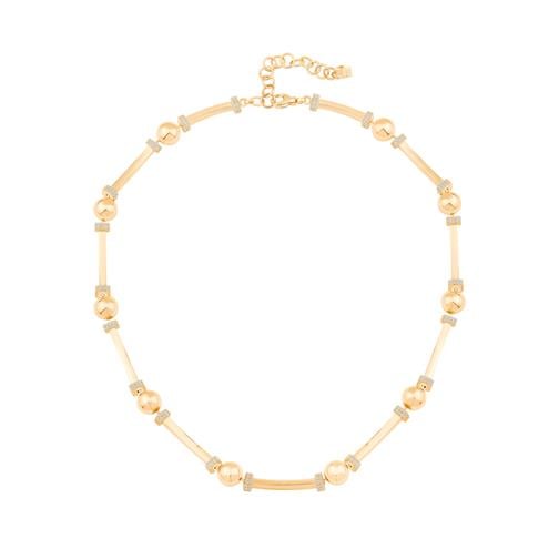 Taşlı Top Silindir Kolye