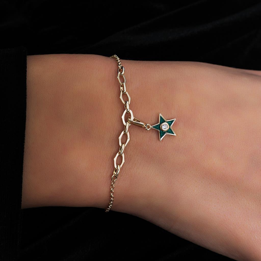 Stone Gold Star Bracelet