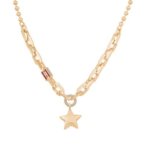 Taşlı Yıldız Tasarım Kolye