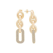 Taşlı Zincir Küpe